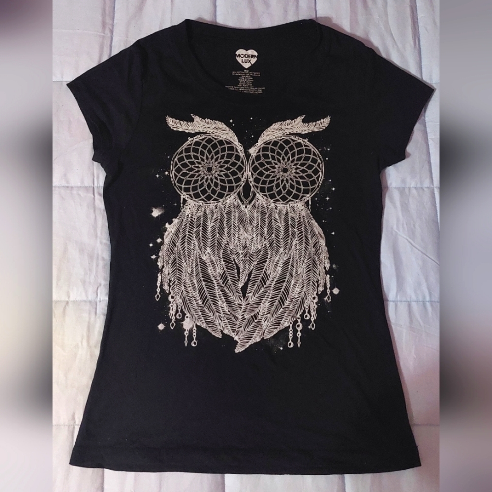 NWOT MODERN LUX OWL DREAMCATCHER TEE